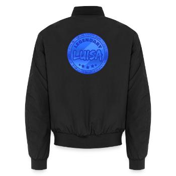 Prénom Luisa - Bomber unisexe - noir - Dos - AI Model Male 185 light (185cm)