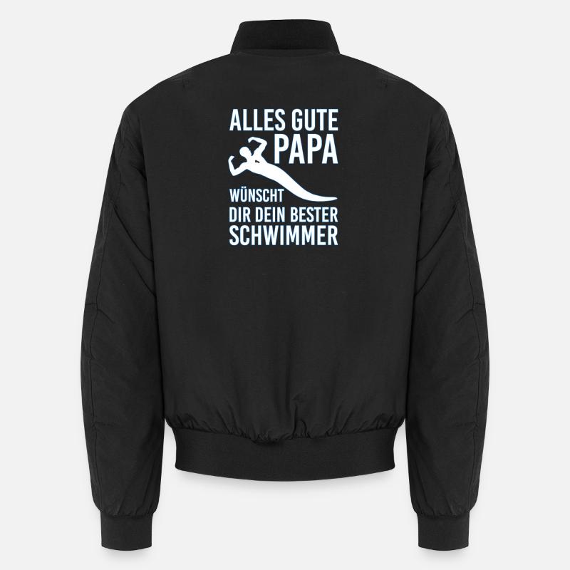 Alles Gute Papa wünscht dir dein bester Schwimmer Unisex Bomberjacke