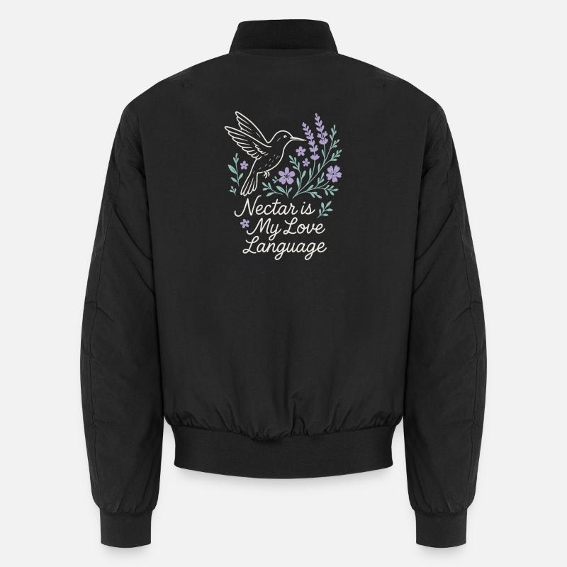 Funny Hummingbird Mem Tiny Bird Big Energy Unisex Bomber Jacket