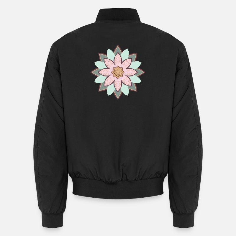 Mandala Pastel Fleur Etoile Bomber unisexe