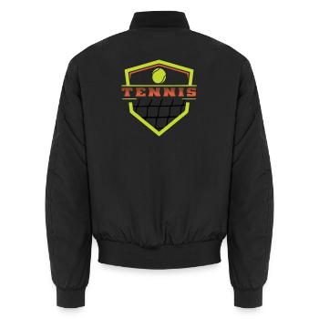 Logo Tennis - Unisex Bomber Jacket - black - Back - AI Model Male 185 light (185cm)