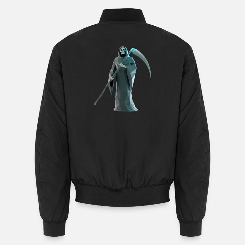 Death Reaper - Cool Low Poly Logo Bomber unisexe