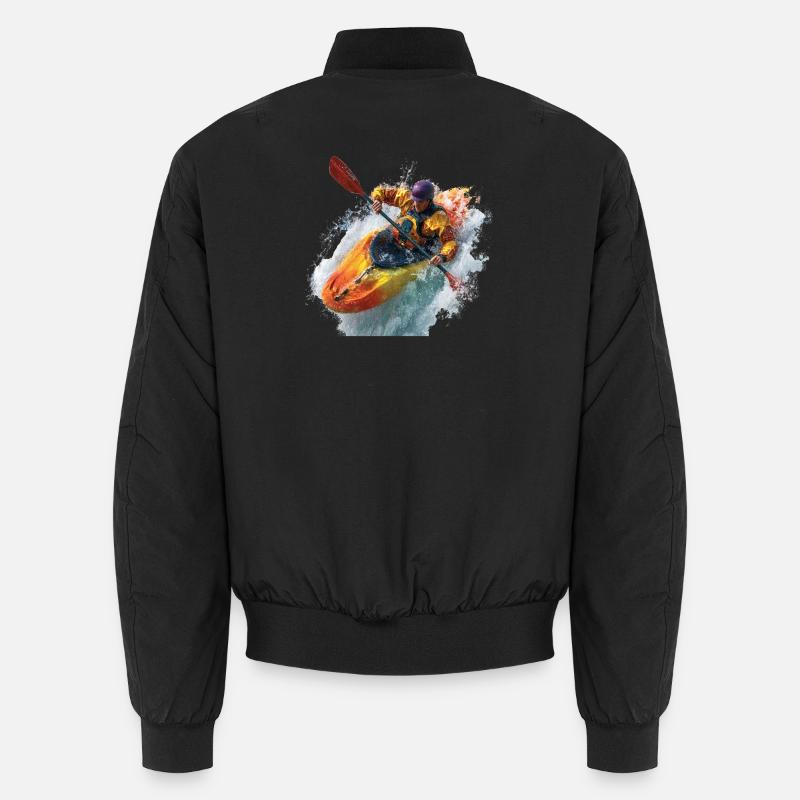 Wildwasser Kajak Abenteuer - Unisex Bomberjacke - Schwarz