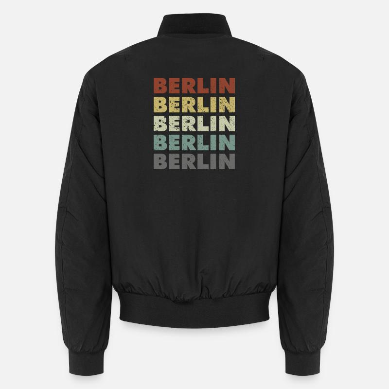 Berlin - Germany - Deutschland - Lettering - Unisex Bomberjacke - Schwarz