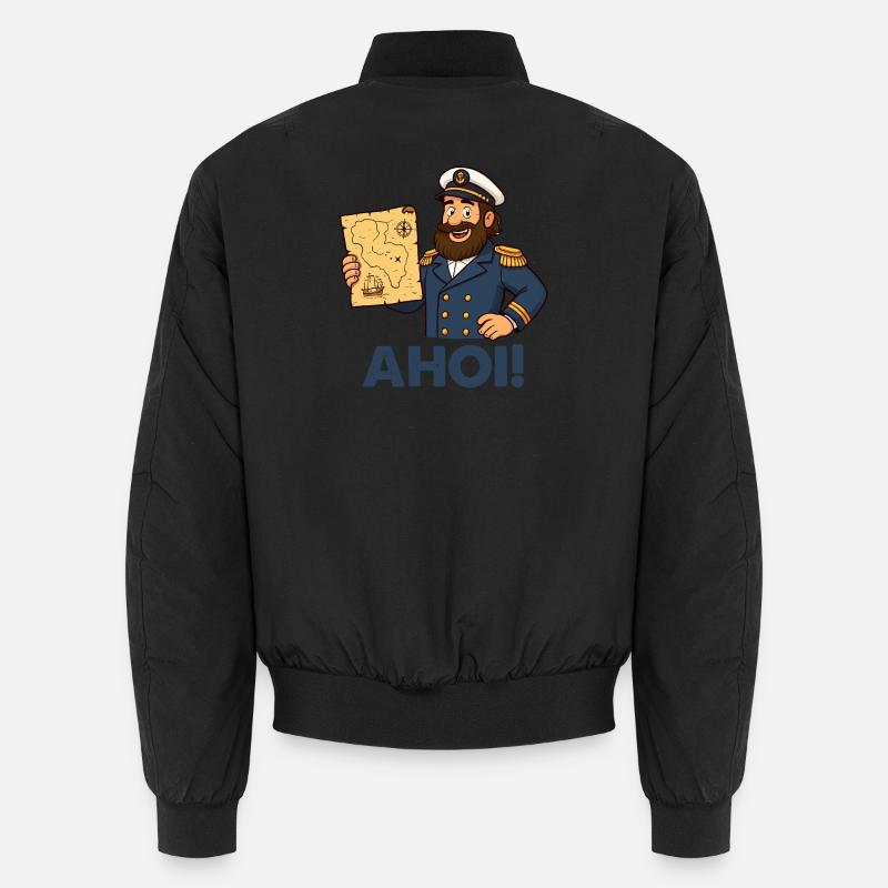 Captain with map Ahoy Unisex Bomber Jacket