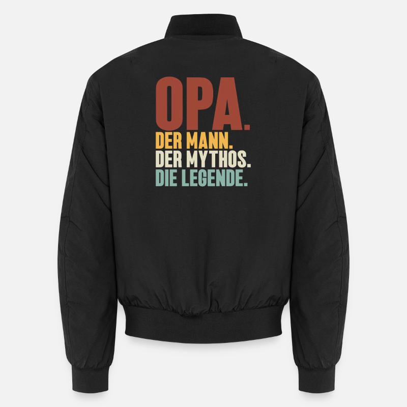 Opa Der Mann Der Mythos Die Legende Unisex Bomberjacke