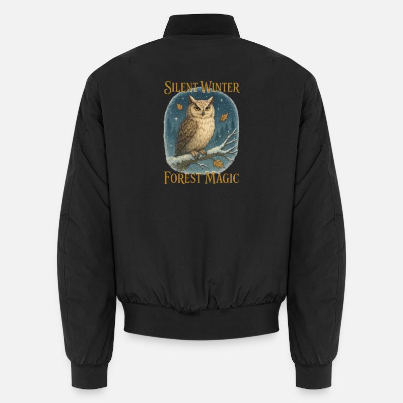 Owls Winter - Unisex Bomber Jacket - black
