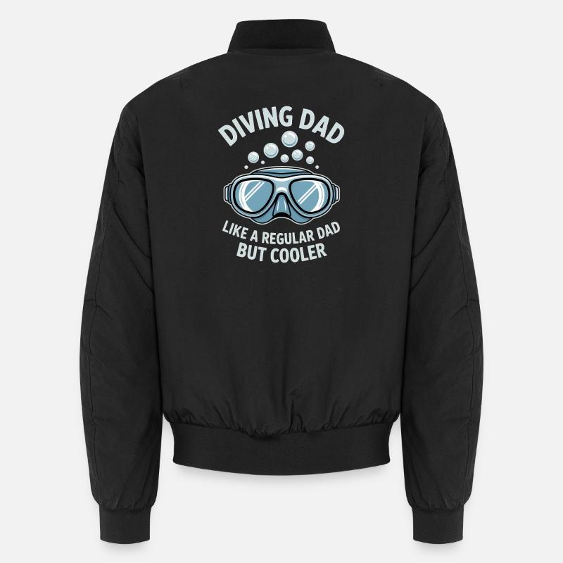 Tauchen Spruch Papa Lustiges Tauchen Geschenk Unisex Bomberjacke