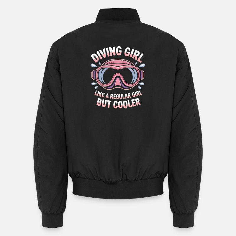 Tauchen Spruch Mädchen Lustiges Tauchen Geschenk Unisex Bomberjacke