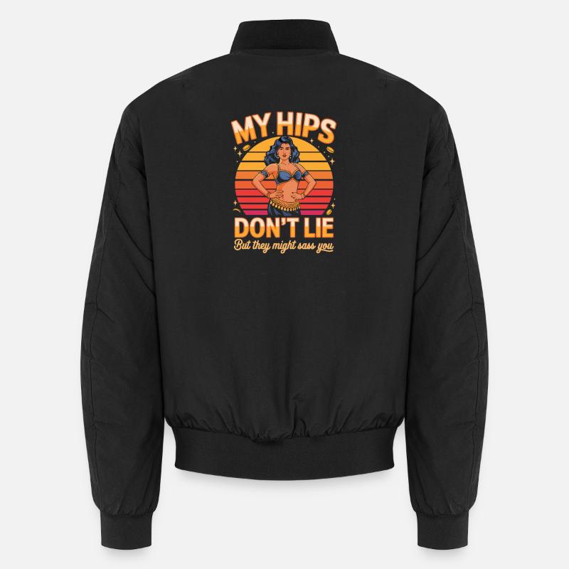 Neon Sunset Hip Dance - Unisex Bomber Jacket - black