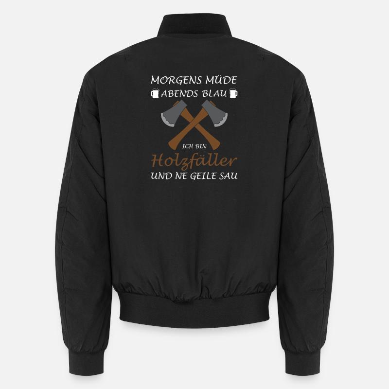 Forestry worker lumberjack forester felling trees Unisex Bomber Jacket