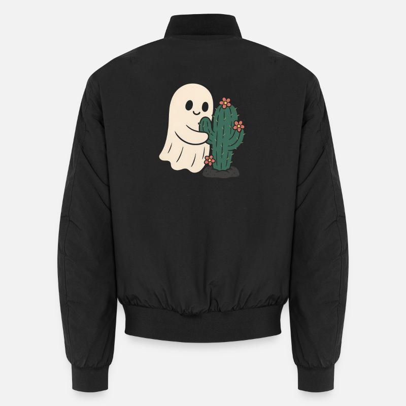 Geist umarmt Kaktus Blumen - Unisex Bomberjacke - Schwarz