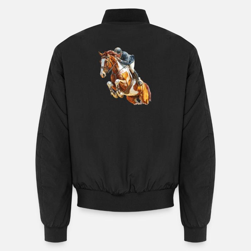 Cavalier au galop en saut Bomber unisexe