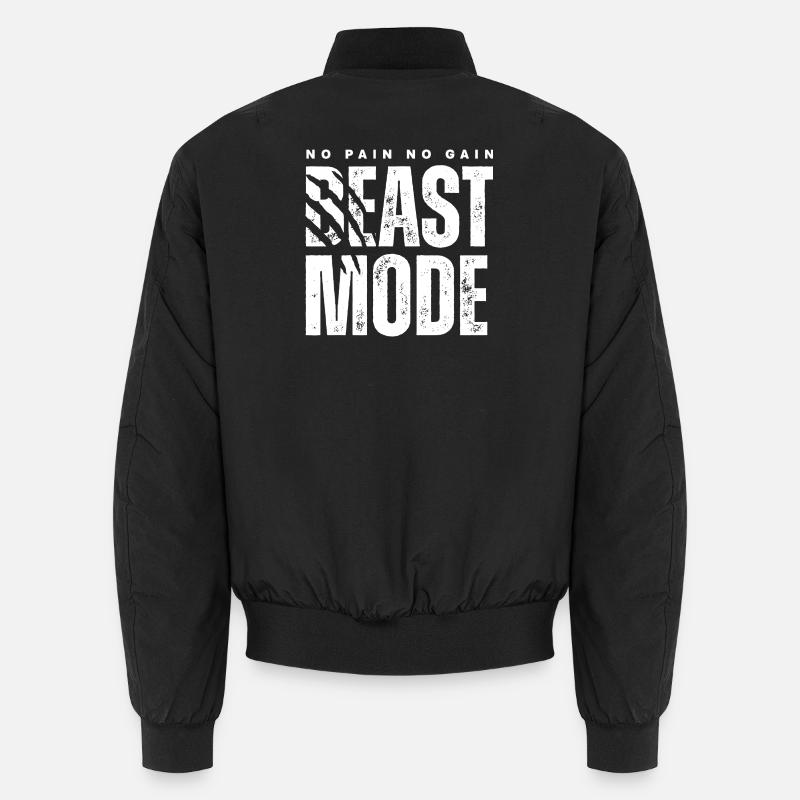 Mode Festin Pas de douleur Pas de gain - Bomber unisexe - noir