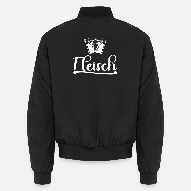 Fleisch Bullenkopf Grill Logo 2023 Unisex Bomberjacke