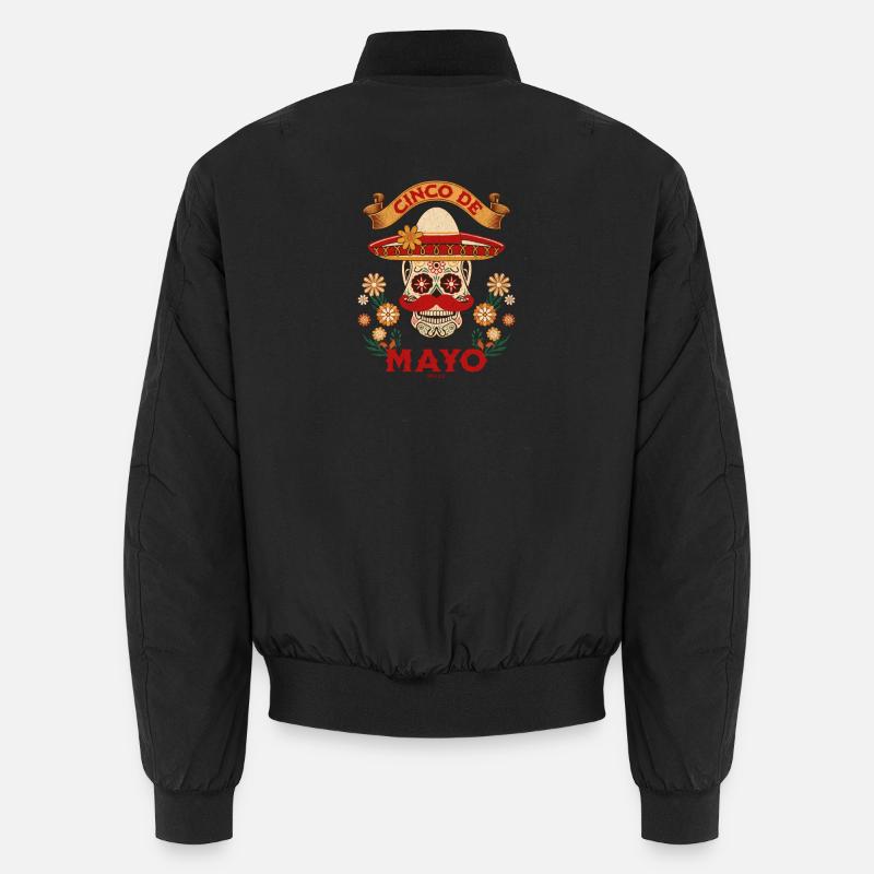 Cinco de Mayo Zuckerschädel Fiesta - Unisex Bomberjacke - Schwarz