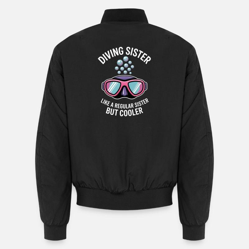 Tauchen Spruch Mädchen Lustiges Tauchen Geschenk - Unisex Bomberjacke - Schwarz