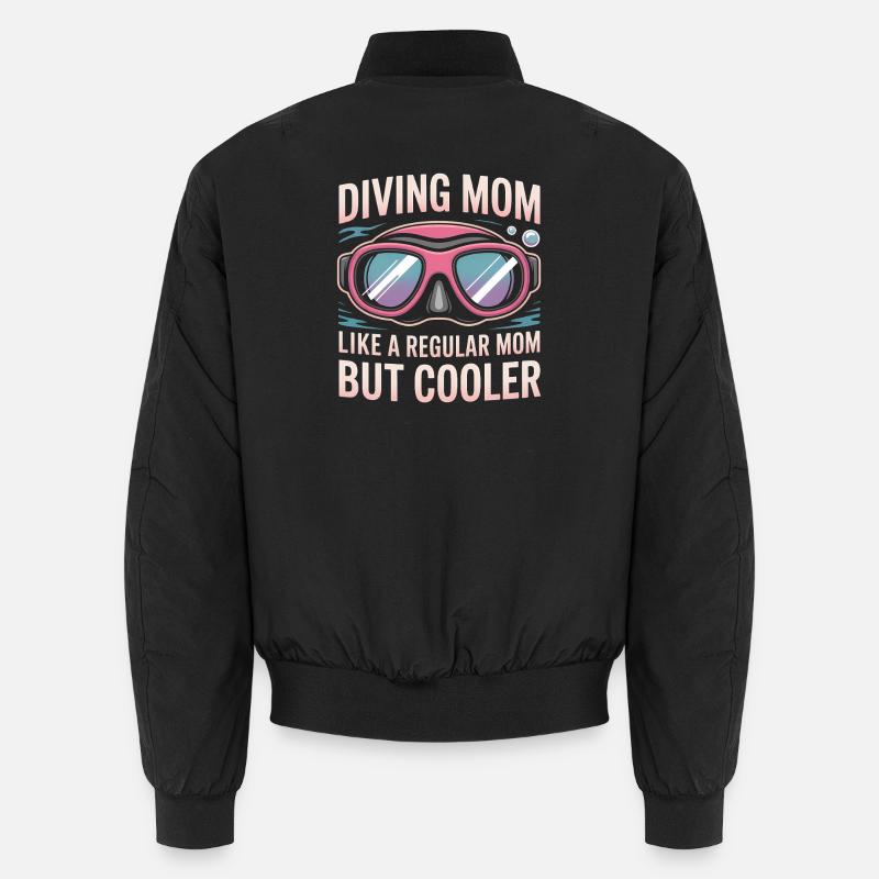 Plongée Dire Maman Drôle Plongée Cadeau - Bomber unisexe - noir