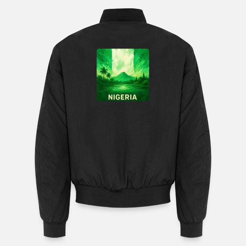 Drapeau de paysage du Nigeria Conception Bomber unisexe