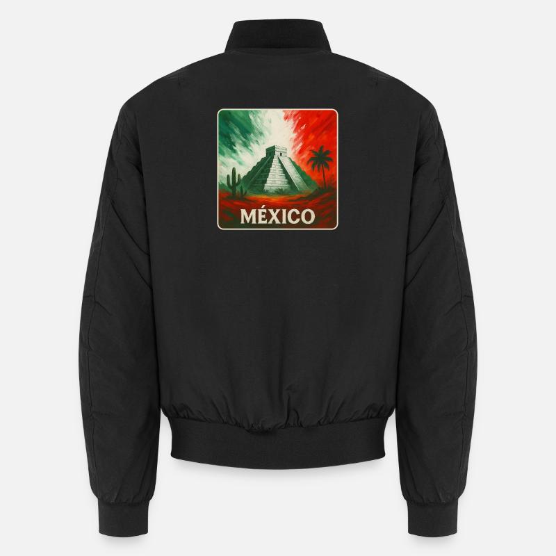 Conception des pyramides du Mexique Bomber unisexe