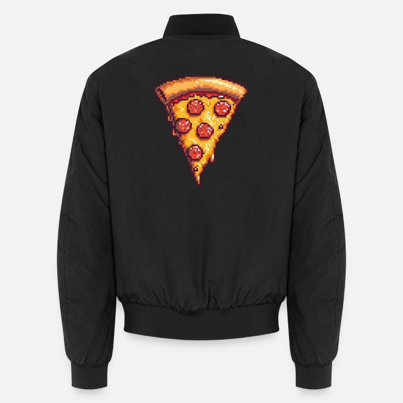 Pixel Pizza Slice Unisex Bomber Jacket