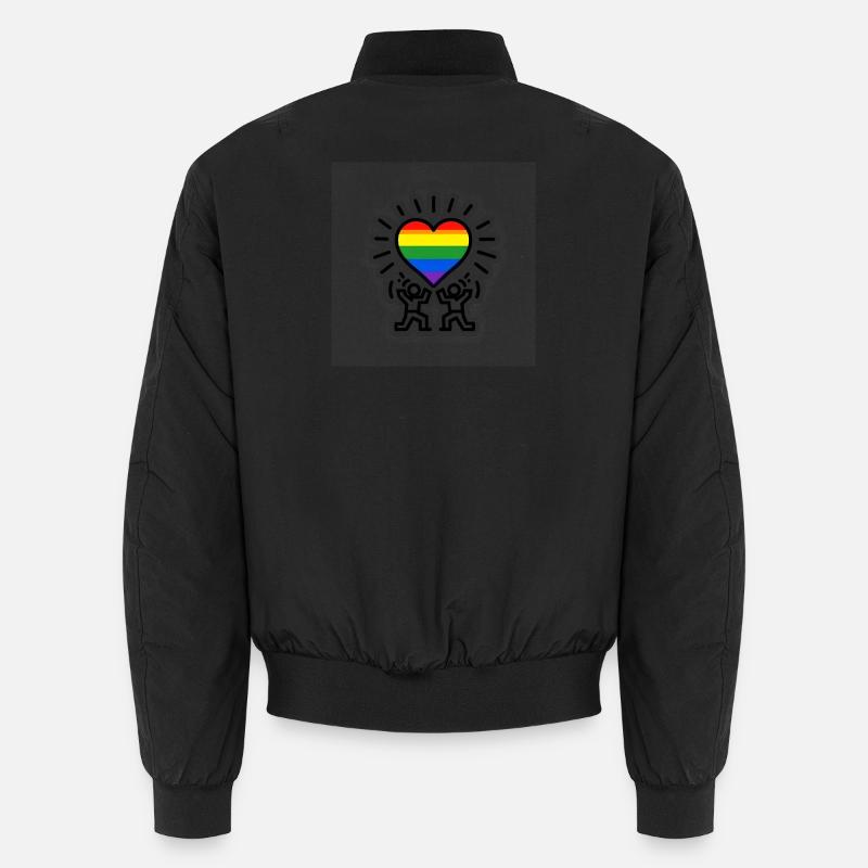 Heart Rainbow Celebration Unisex Bomber Jacket