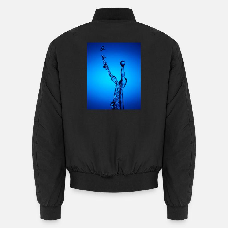 Blue Water Splash Zusammenfassung Unisex Bomberjacke
