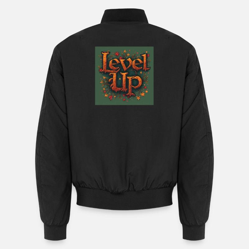 Level Up - Unisex Bomber Jacket - black