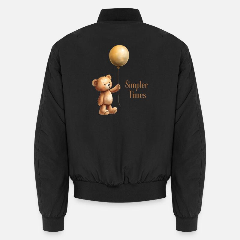 Teddy Bär mit Luftballon Simpler Times Unisex Bomberjacke