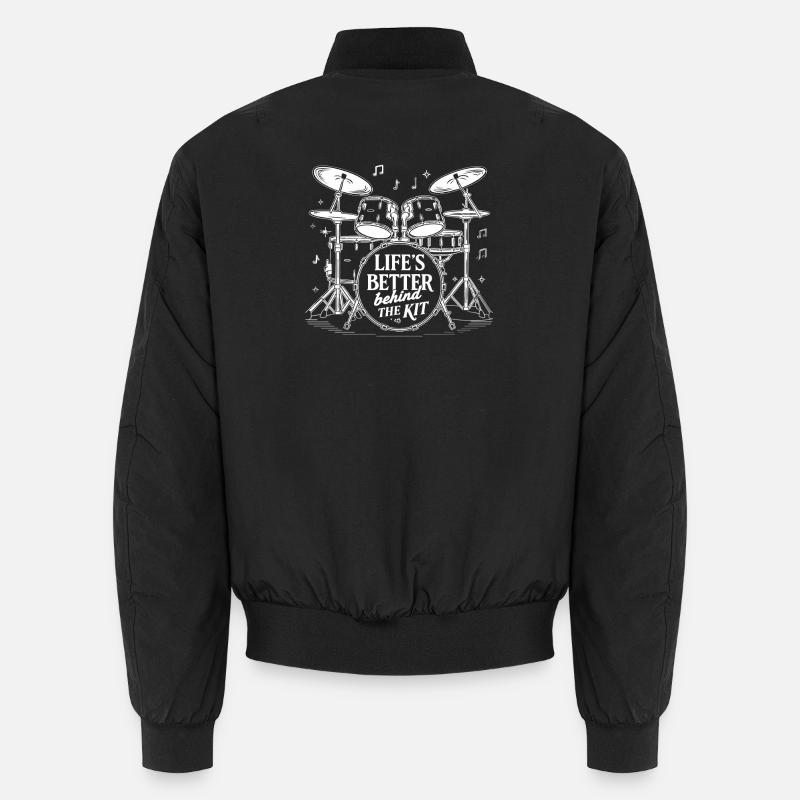Life's Better Behind The Kit Drummer Drums Unisex Bomber Jacket