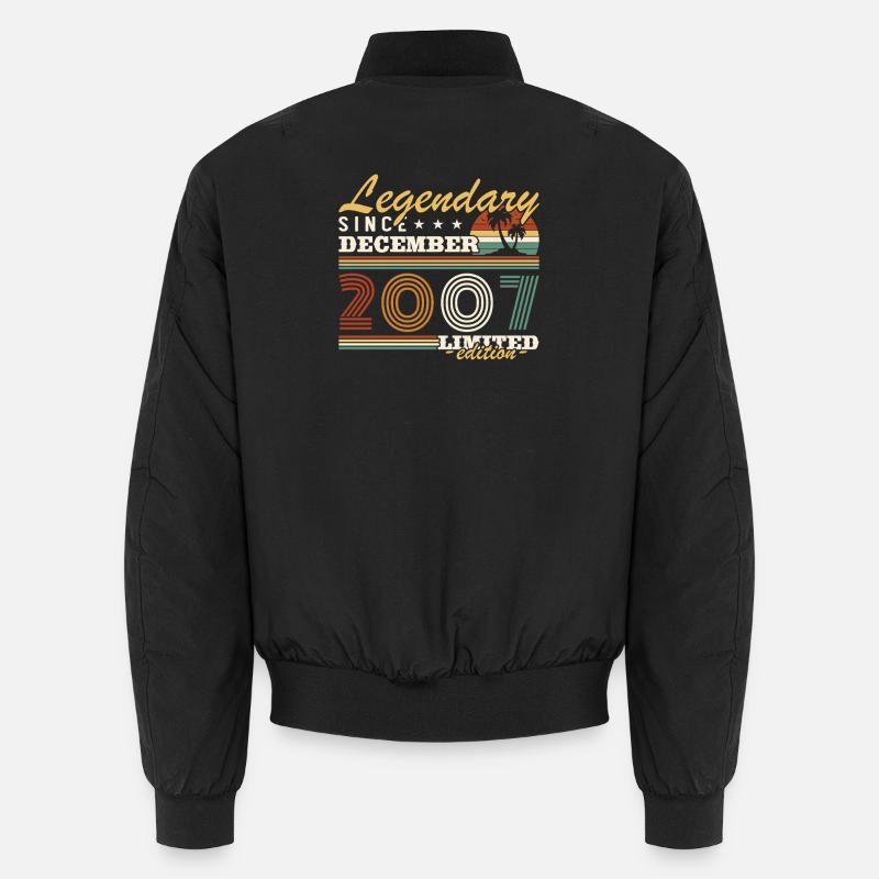 Dezember 2007 Vintage Retro Geburtstagsgeschenk Unisex Bomberjacke