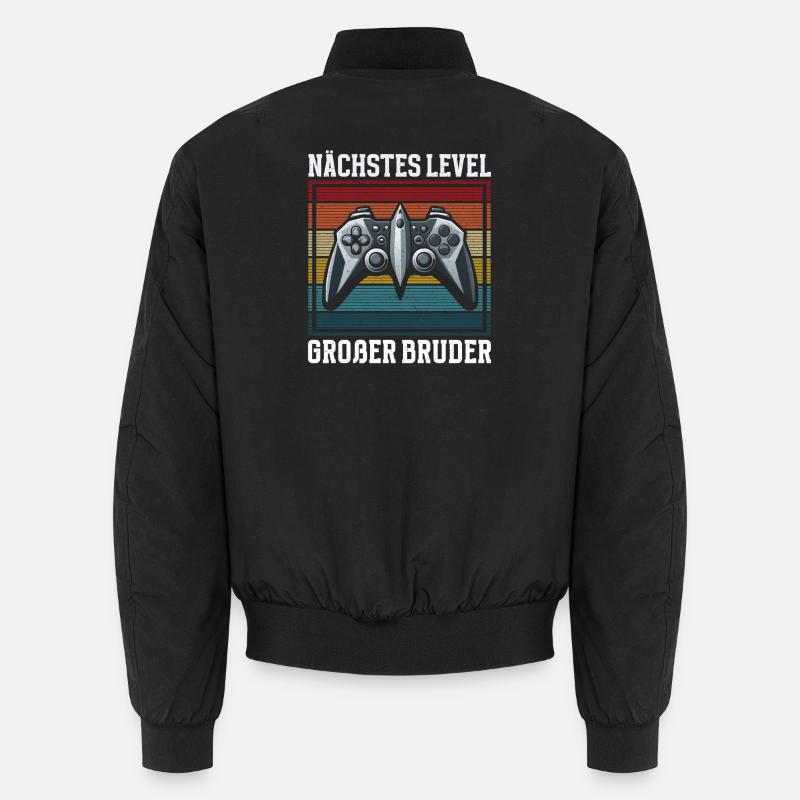 Nächstes Level Großer Bruder Ankündigung Zocken Unisex Bomberjacke