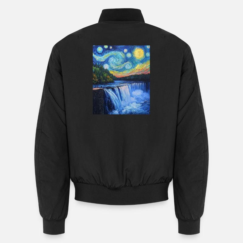 Niagarafälle Van Gogh Style Starry Night Unisex Bomberjacke