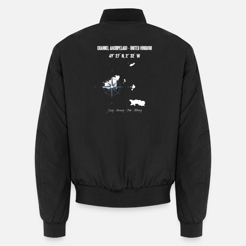 Kanalinseln Kartendesign Unisex Bomberjacke