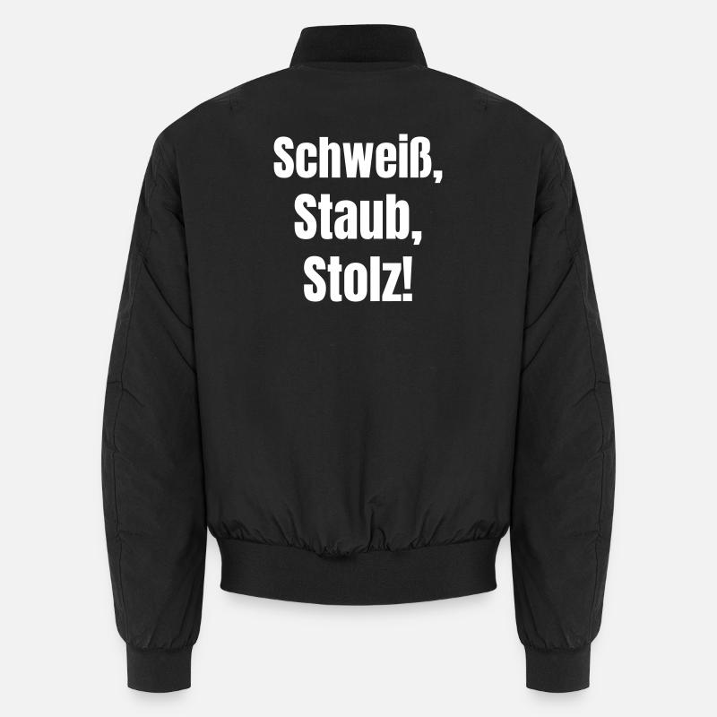 Sweat, dust, pride! - Unisex Bomber Jacket - black