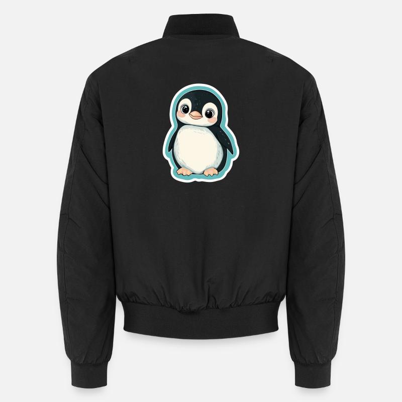 Pinguin - Unisex Bomberjacke - Schwarz