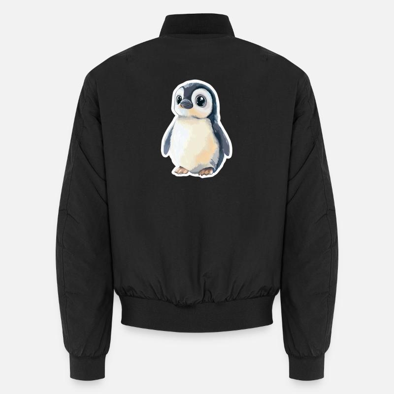 Penguin - Unisex Bomber Jacket - black