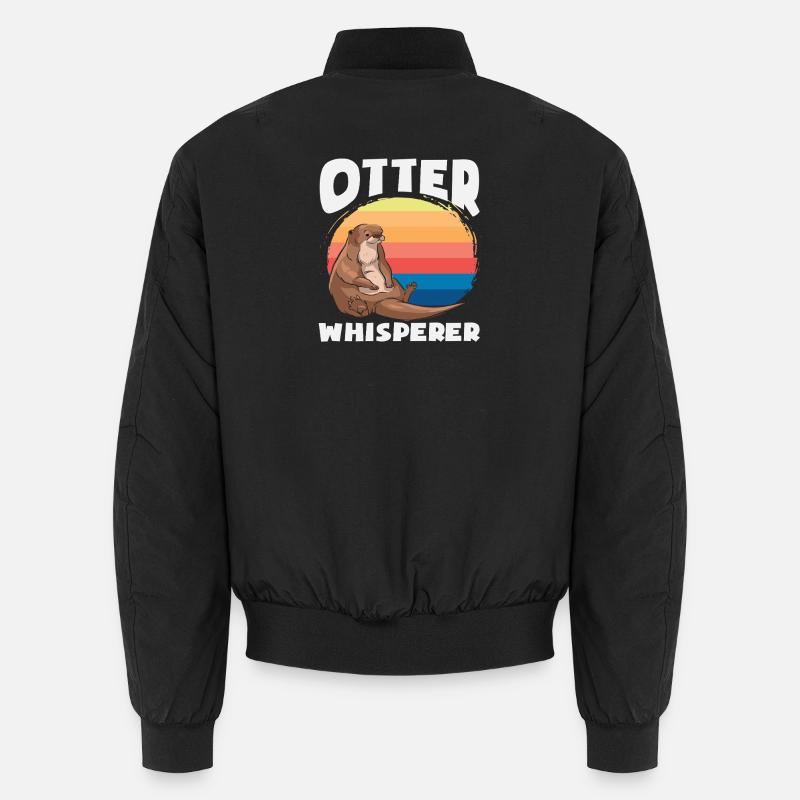 Seeotter Cartoon Retro Flüsterer Unisex Bomberjacke