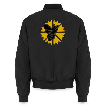 Graphique de l’abeille du soleil - Bomber unisexe - noir - Dos - AI Model Male 185 light (185cm)