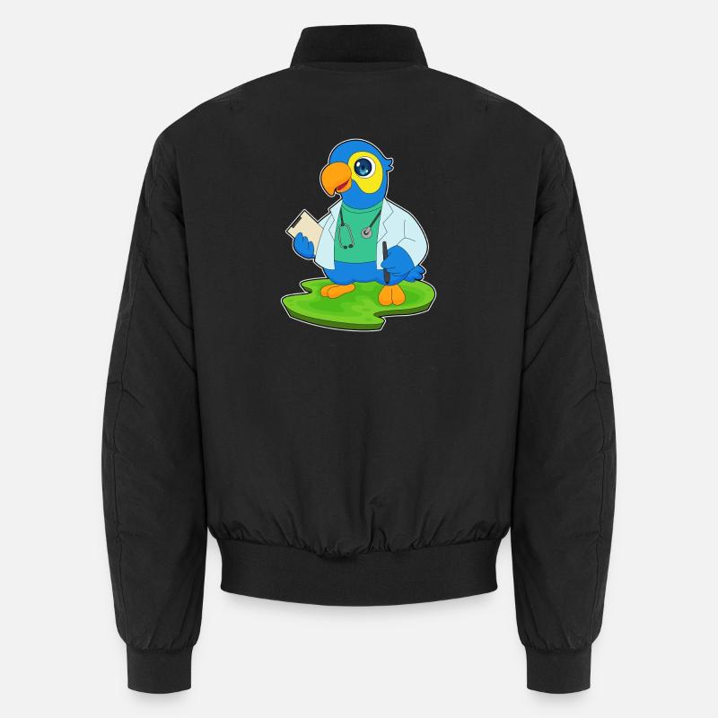 Papagei Arzt Stethoskop Unisex Bomberjacke