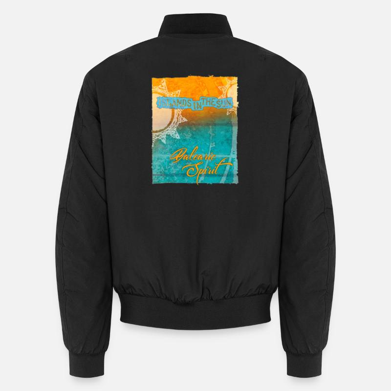 Balearic Islands in the Sun - Unisex Bomber Jacket - black