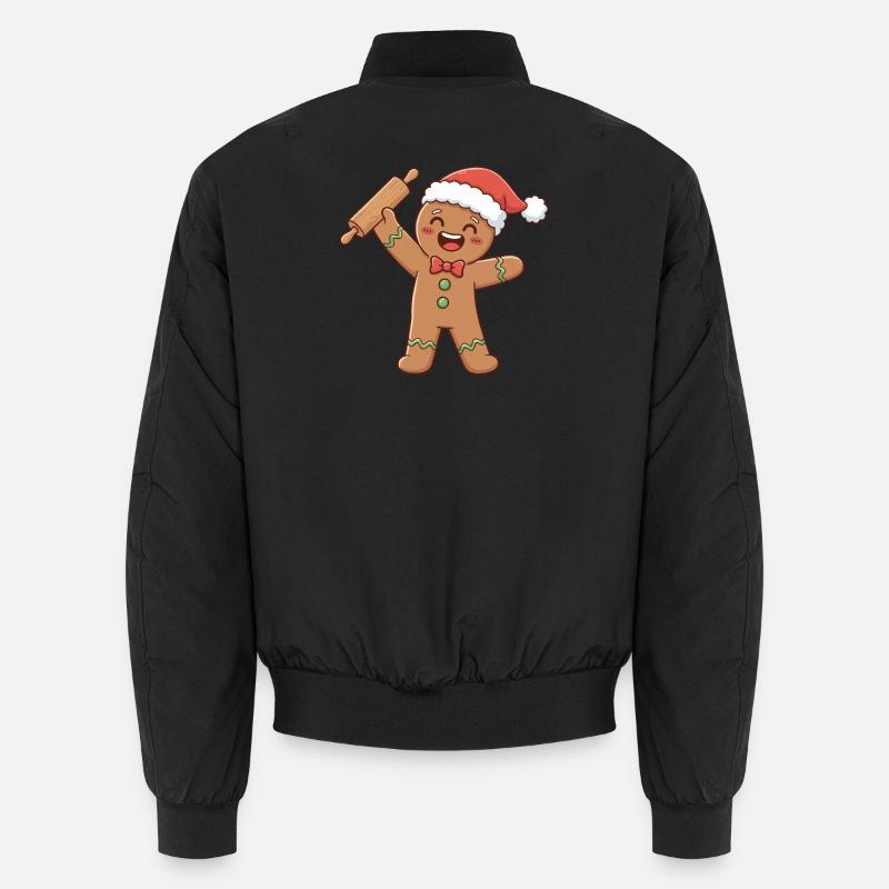 Christmas Baking Art Baker - Unisex Bomber Jacket - black