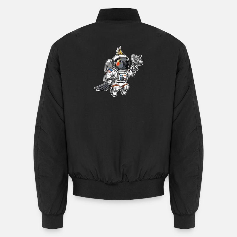 oiseau de l’espace astronaute calopsitte - Bomber unisexe - noir