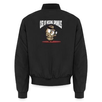 Détective Drôle de Donut - Bomber unisexe - noir - Dos - AI Model Male 185 light (185cm)
