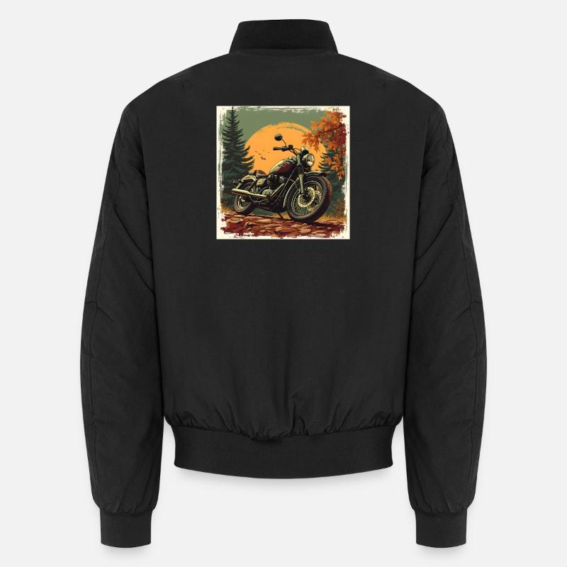 Motorcycle in Heritage Texture Unisex Bomberjacke