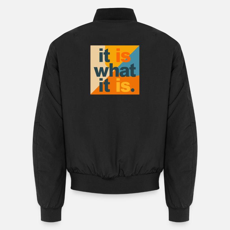 C’est ce que c’est – typo, collage, pop art Bomber unisexe