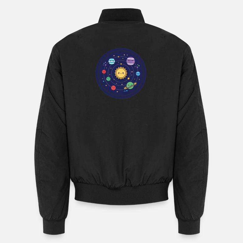 Conception joyeuse du système solaire Bomber unisexe