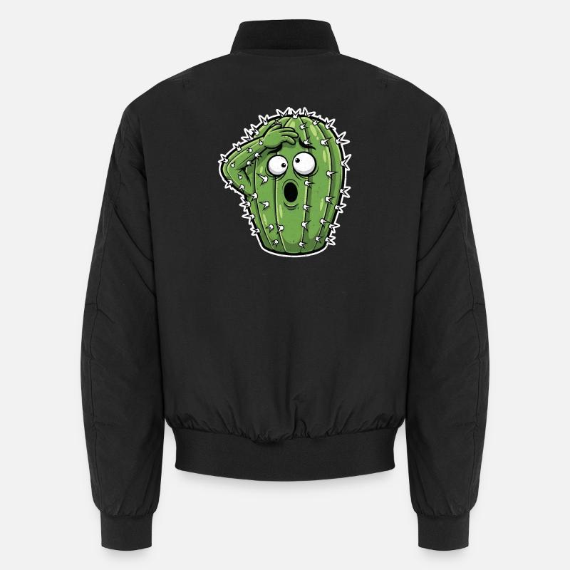 Dessin animé de panique de cactus Bomber unisexe