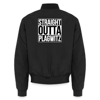 TOUT DROIT SORTI DE LEIPZIG PLAGWITZ - Bomber unisexe - noir - Dos - AI Model Male 185 light (185cm)