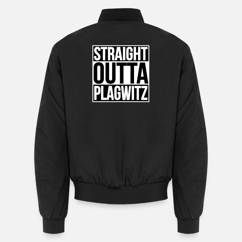 STRAIGHT OUTTA LEIPZIG PLAGWITZ - Unisex Bomber Jacket - black